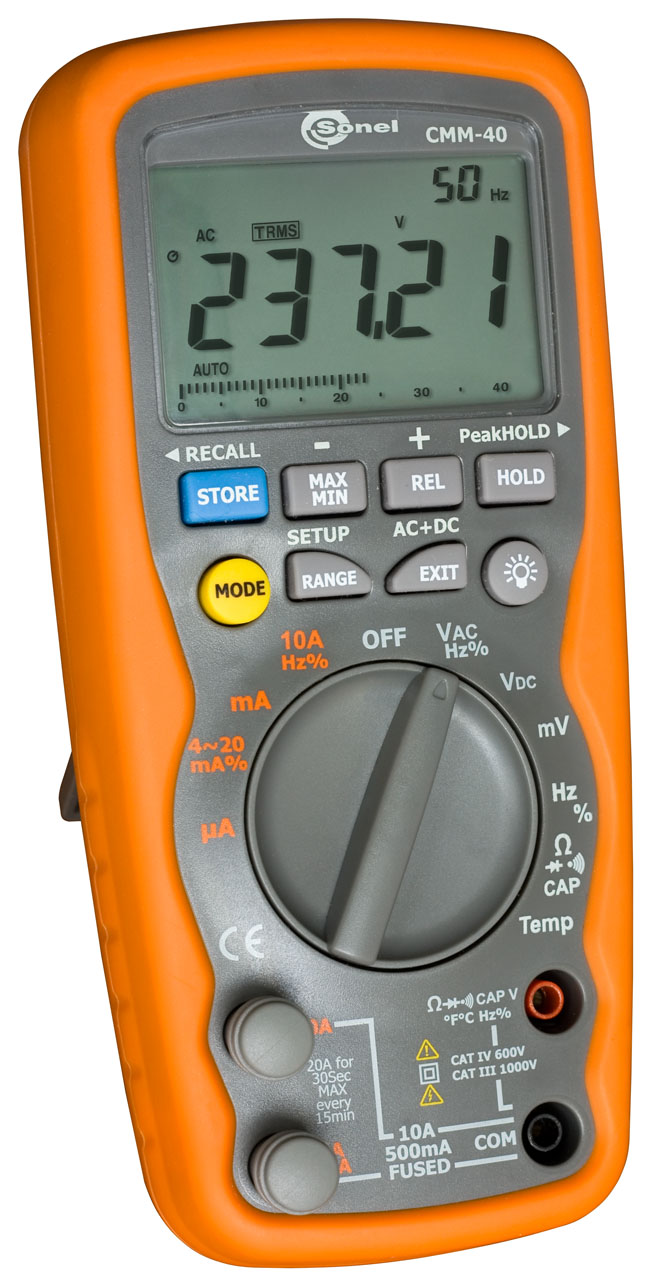 CMM-40 Sonel Cat IV 600V Multimeter measuring switchboard