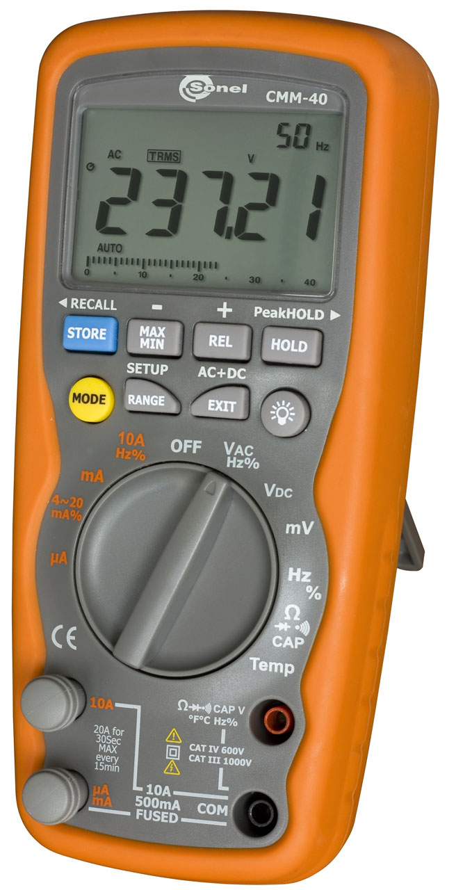 CMM-40 Sonel Cat IV 600V Multimeter measuring switchboard