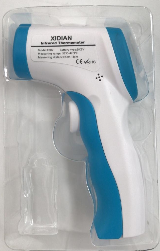 Infrared thermometer side view.